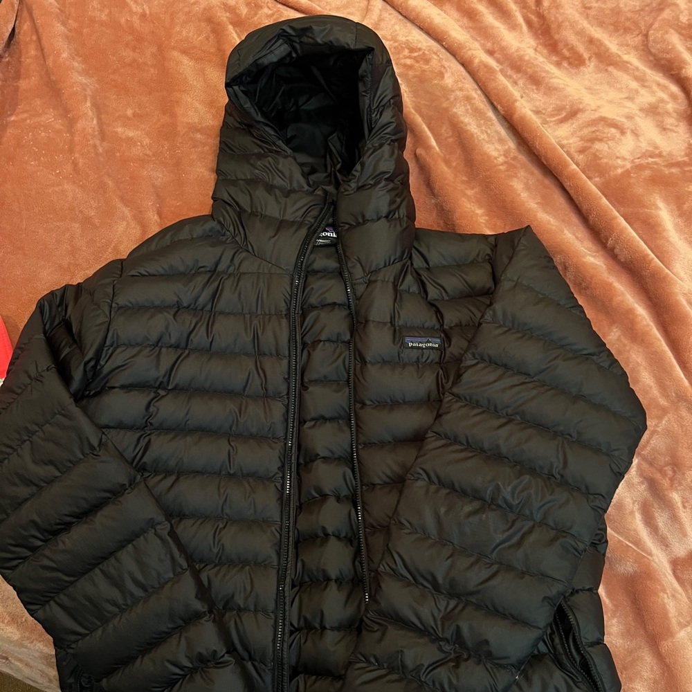 Men’s Hood Lightweight Puff Jacket L Black